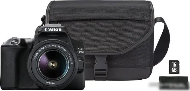 Зеркальный фотоаппарат Canon EOS 250D Kit 18-55 f/3.5-5.6 III (черный) – фото товара
