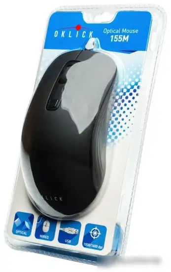 Мышь Oklick 155M Optical Mouse Black (868548) – фото товара