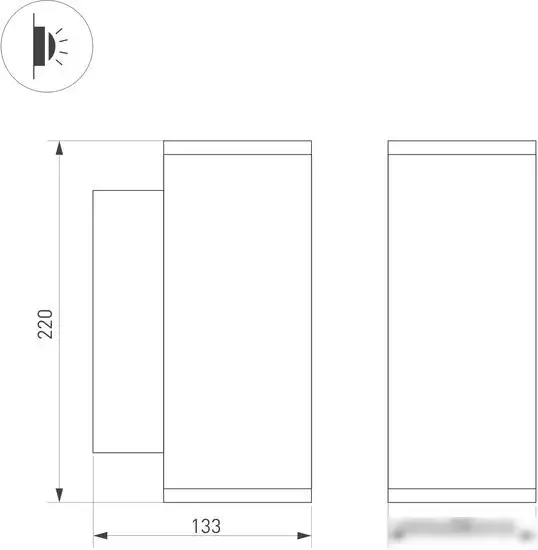 Уличный настенный светильник Arlight LGD-FORMA-WALL-TWIN-R90-2x12W Day4000 037250