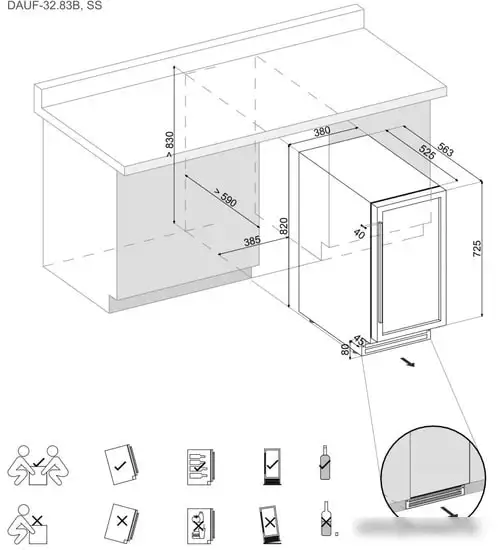 Винный шкаф Dunavox DAUF-32.78DB — фото товара