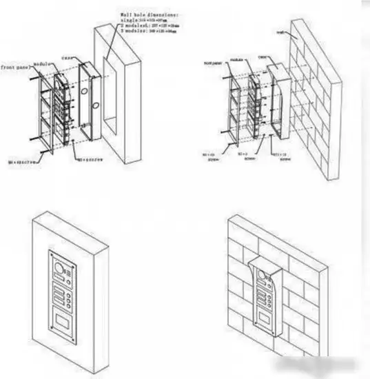 Аксессуар Dahua DHI-VTOF003 металлическая рамка для 3-х модулей – фото товара