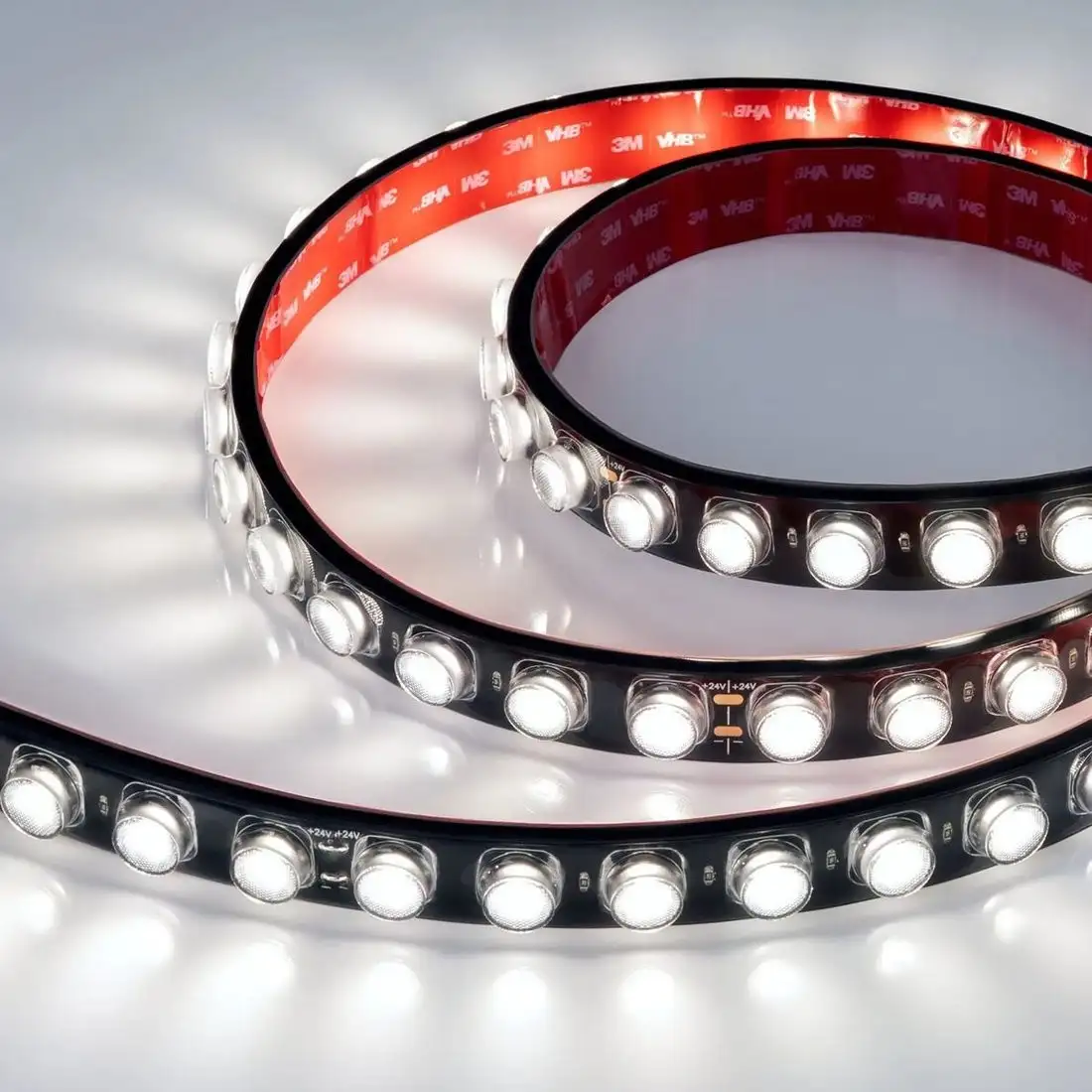 Светодиодная лента Arlight 21W/m 42LED/m 2835SMD холодный белый 5М FLT-PS-A42-BLACK-23mm 24V 040919 – фото товара