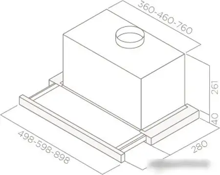 Кухонная вытяжка Jetair Betta 60/GR/BK GL PRF0099697B - фото товара