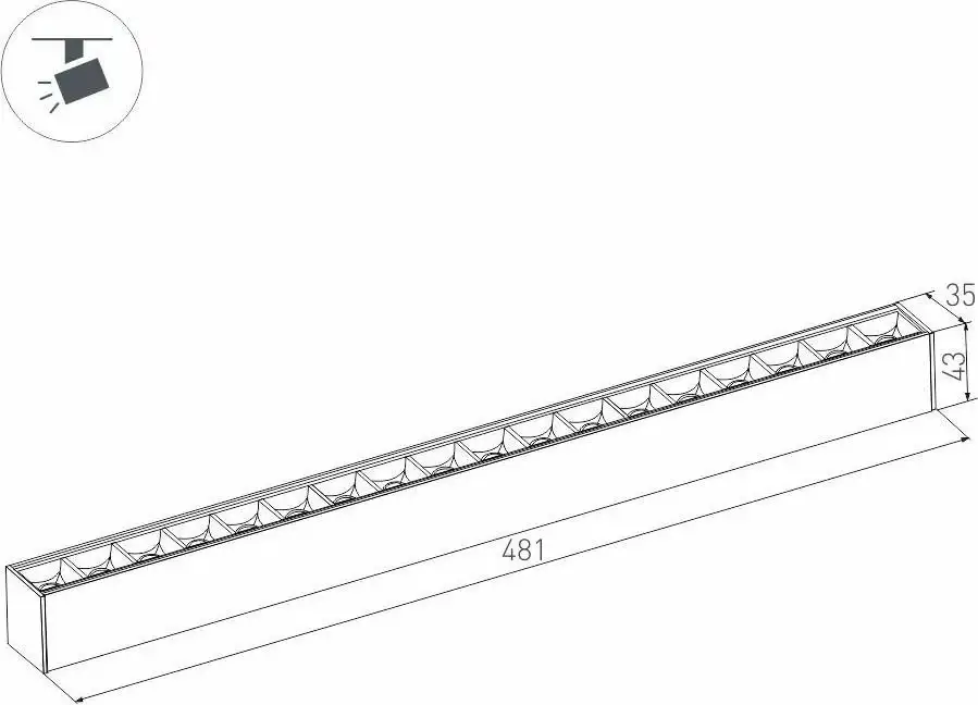 Трековый светильник Arlight Mag-Laser-45-L480-18W Warm3000 046548 – фото товара