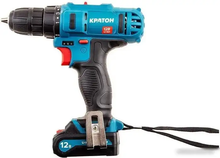 Дрель-шуруповерт Кратон CD-12-Li-1.5 31101054 (с 2-мя АКБ, кейс) – фото товара