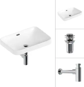 Умывальник Lauter 21441A + клапан 21190CH + сифон 21635CH (хром) - изображение в каталоге