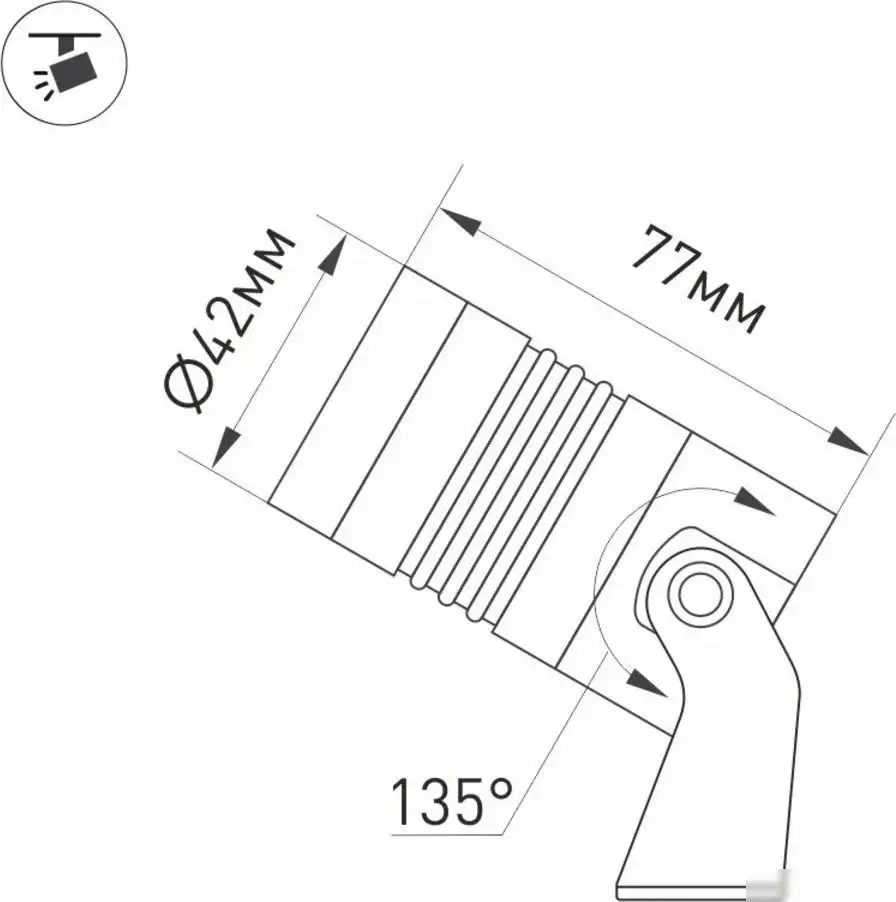 Уличный накладной светильник Arlight ALT-RAY-R44-8W Day4000 (DG, 33 deg, 230V) 042583 – фото товара