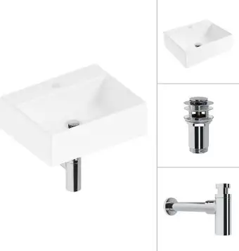 Умывальник Lauter 21344 + клапан 21190CH + сифон 21635CH (хром) - изображение в каталоге