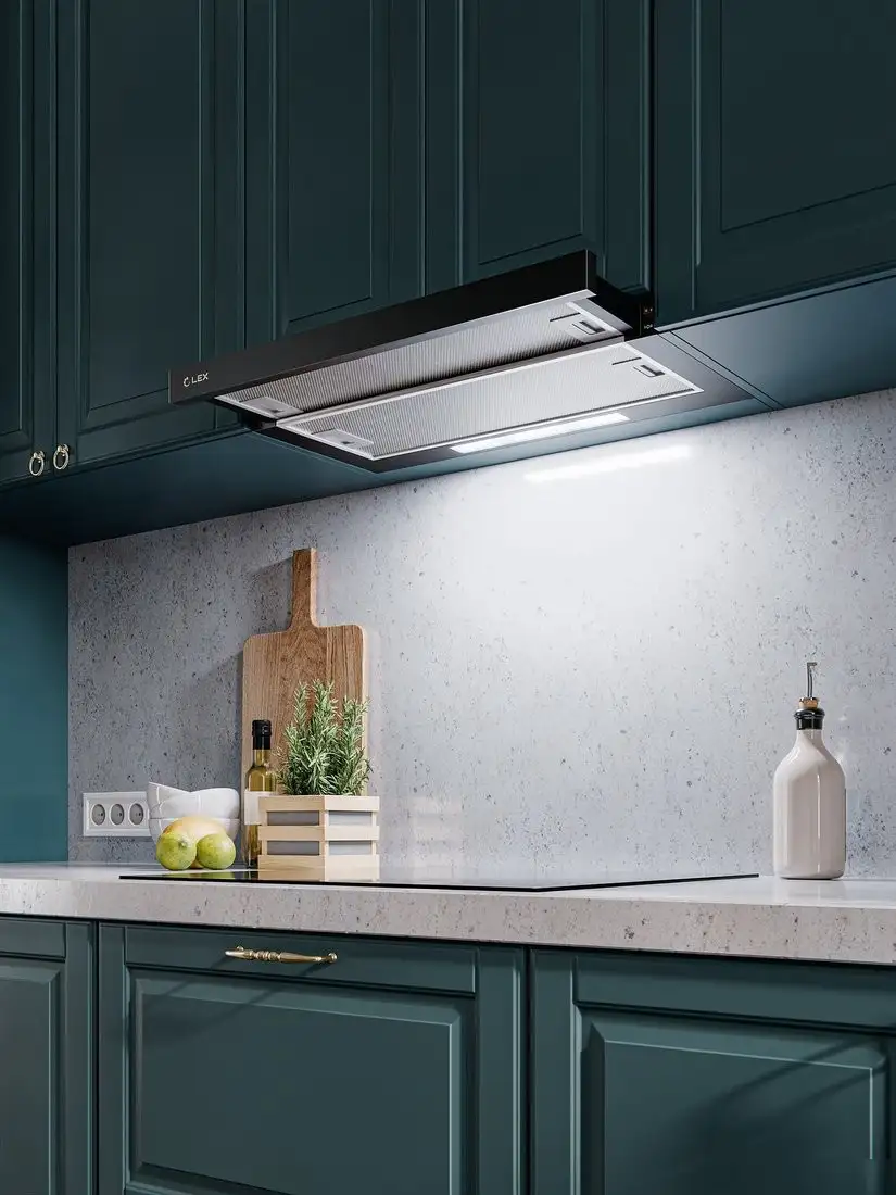 Кухонная вытяжка LEX Hermes 600 Black - фото товара