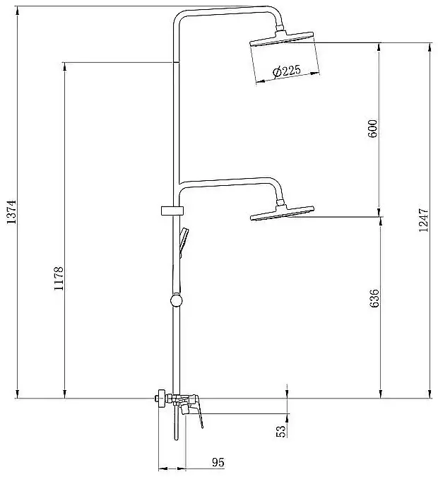 Душевая система Splenka S53.24.06 - фото товара