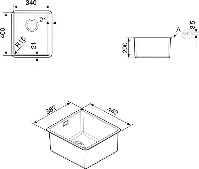 Кухонная мойка Smeg VSTR34DKX - фото товара
