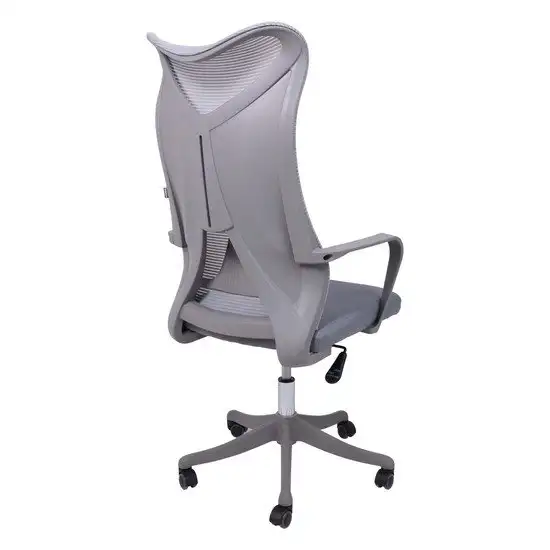 Кресло AksHome Abraham ткань/сетка, серый) – фото товара