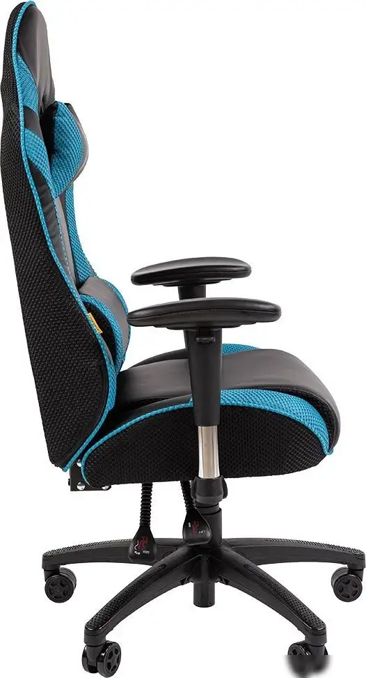 Игровое (геймерское) кресло CHAIRMAN CH43 (экокожа, черный/бирюзовый) – фото товара