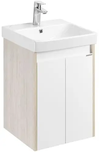 Акватон Тумба под умывальник Сканди Doors 45 1A278701SDB20 (белый/дуб верона) – изображение в каталоге