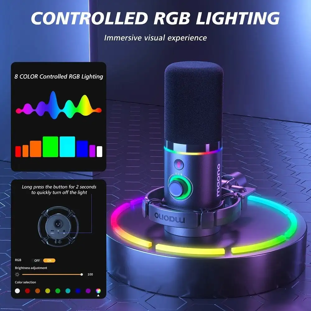 Проводной микрофон Maono PD200XS (белый) – фото товара