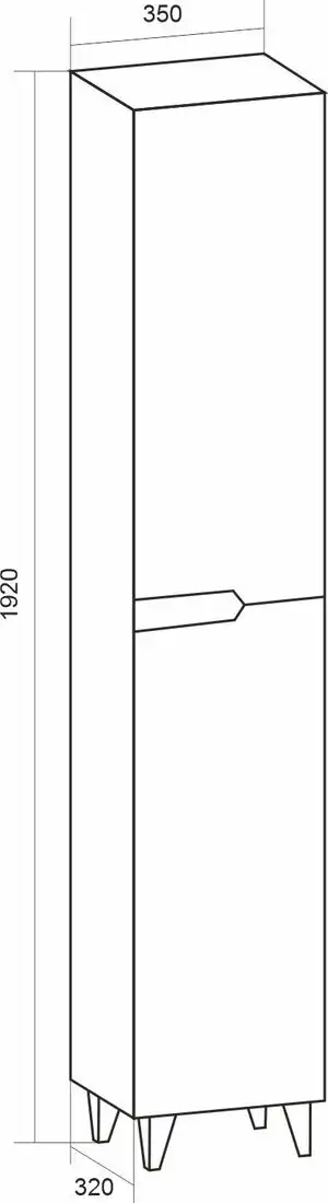 Mixline Шкаф-пенал Орион-35 557277 (белый/графит) – фото товара