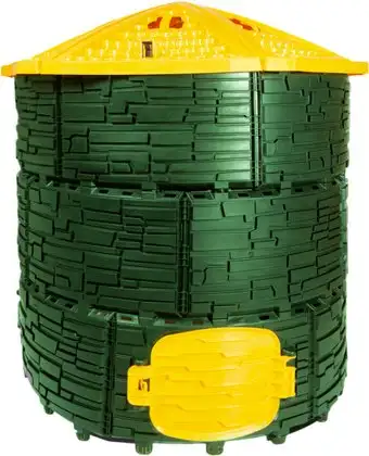 Компостер ВПМ Усиленный 6199378 (1170 л, темно-зеленый/желтый) – изображение в каталоге