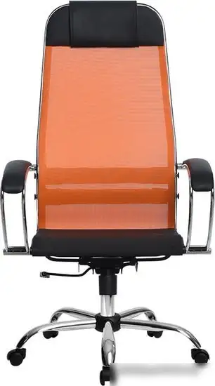 Кресло Metta SU-1-BK Комплект 4, Ch ов/сечен (пластиковые ролики, оранжевый) – фото товара