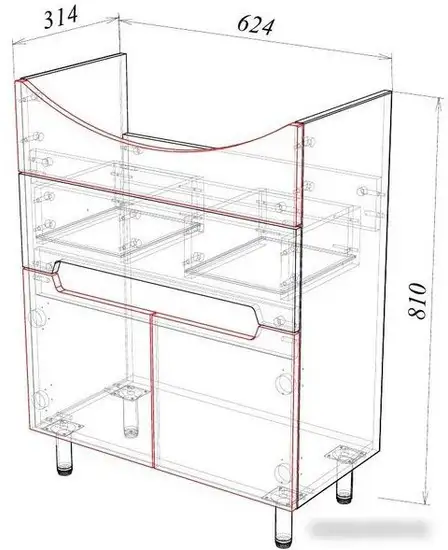 Garda Тумба под умывальник Marko-113 65 Т_ум_1ящ_2дв_650_Marko – фото товара