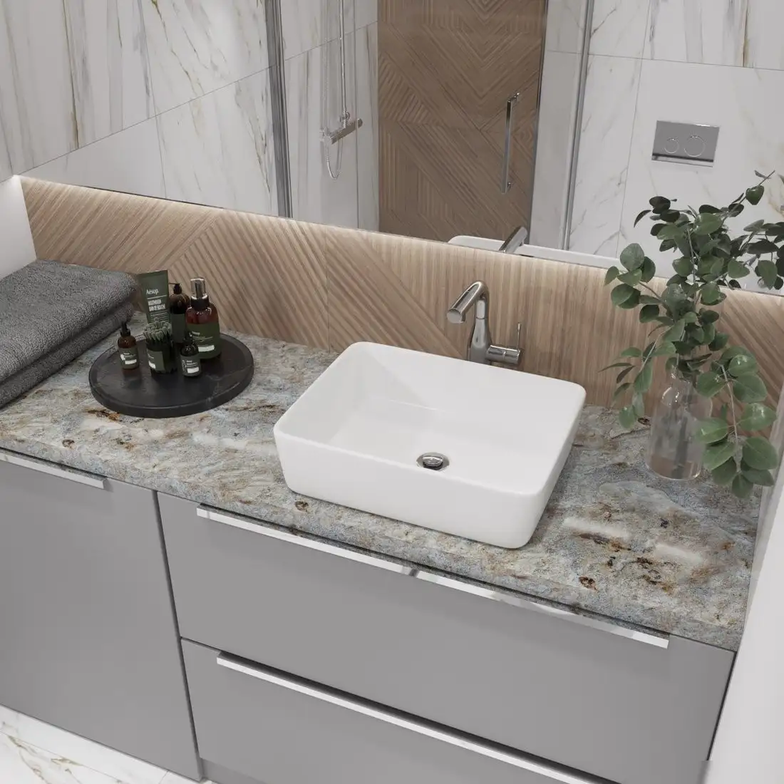 Умывальник Lauter 21674 + клапан 21190W - фото товара