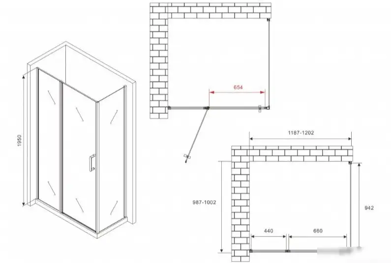 Душевой уголок Abber Sonnenstrand AG04120MS-S100M - фото товара