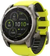 Умные часы Garmin Fenix 8 Solar, Sapphire 51мм (титановый, желтый силиконовый ремешок) – изображение в каталоге