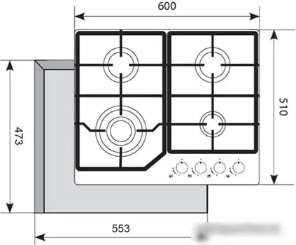 Варочная панель Akpo PGA 604 LXC - фото товара