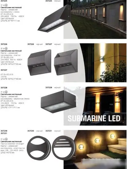 Уличный настенный светильник Novotech Submarine 357231 – фото товара