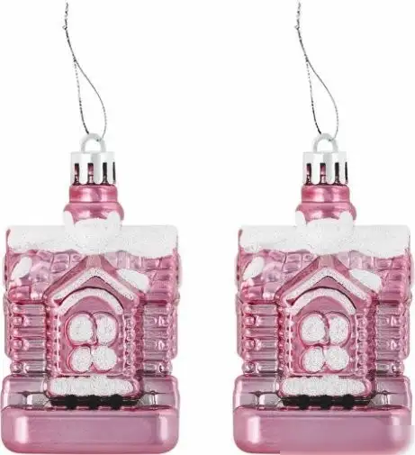 Елочная игрушка Золотая сказка 591715 (77 шт, розовый/белый) – фото товара