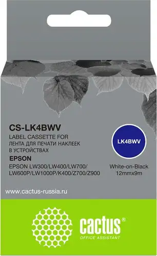 Картридж CACTUS CS-LK4BWV (аналог Epson LK4BWV) – изображение в каталоге
