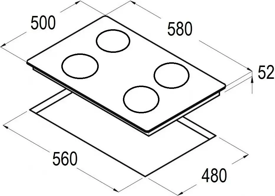 Варочная панель Schtoff H6002C16IS Black - фото товара