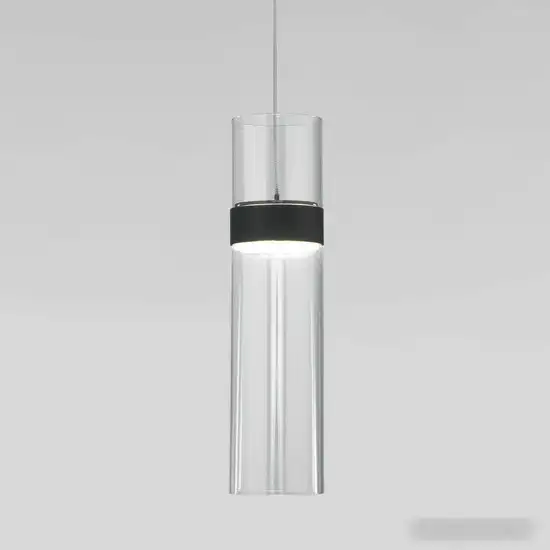 Подвесная люстра Евросвет Lumen 50244/1 LED черный/прозрачный – фото товара