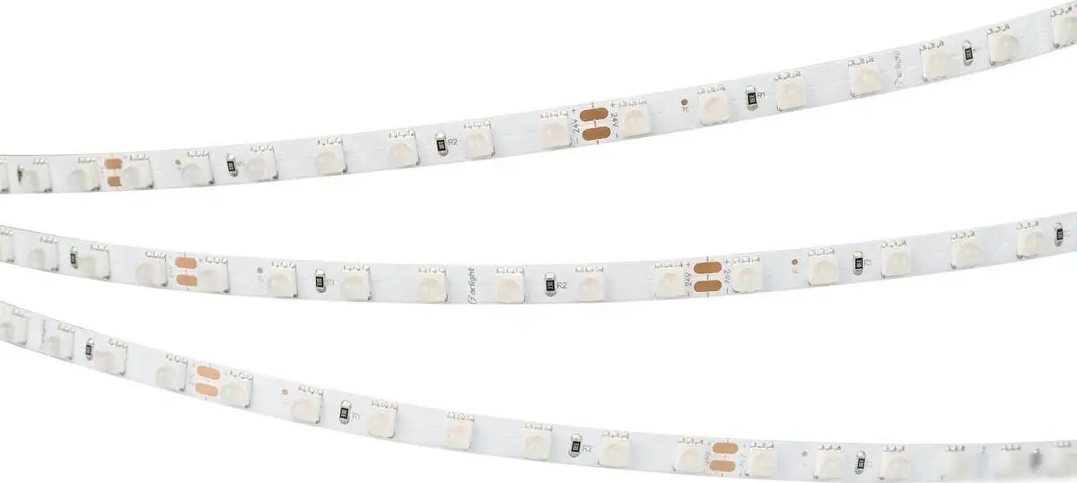 Светодиодная лента Arlight 5W/m 70Led/m 5060SMD теплый белый 5M FLT-B70-8mm 24V Warm3000 043811 – фото товара