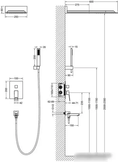 Душевая система Timo Briana SX-7119/00SM (хром) - фото товара