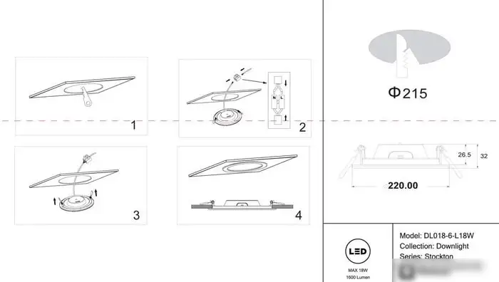 Точечный светильник Maytoni Stockton DL018-6-L18W – фото товара