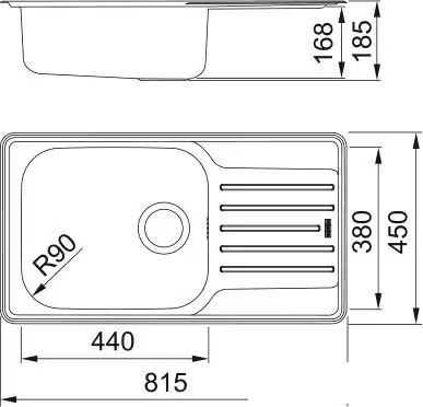 Кухонная мойка Franke LNX 611-82 101.0736.118 (стальной) - фото товара