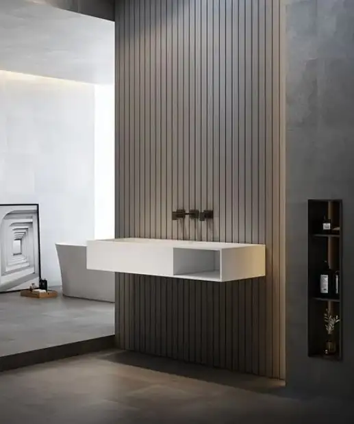 Abber Тумба с умывальником Stein AS2640-1.2 R (подвесной, белый матовый) – фото товара