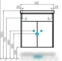 Акватон Тумба Флай 60 с умывальником Миранда 60 (дуб белый/дуб крафт) – фото товара