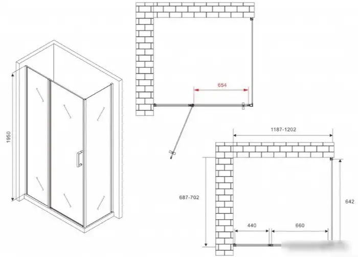 Душевой уголок Abber Sonnenstrand AG04120S-S70 - подробное фото Душевой уголок Abber Sonnenstrand AG04120S-S70 - фото товара