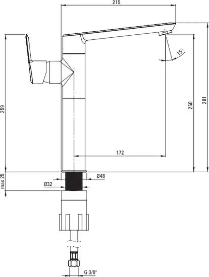Смеситель Deante Arnika Nero BQA N20K - фото товара