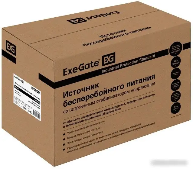 Источник бесперебойного питания ExeGate SpecialPro UNB-2200.LED.AVR.2SH.RJ.USB EX292613RUS – фото товара