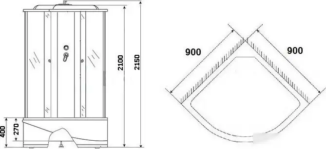 Душевая кабина Grossberg TM 409 Pro - фото товара