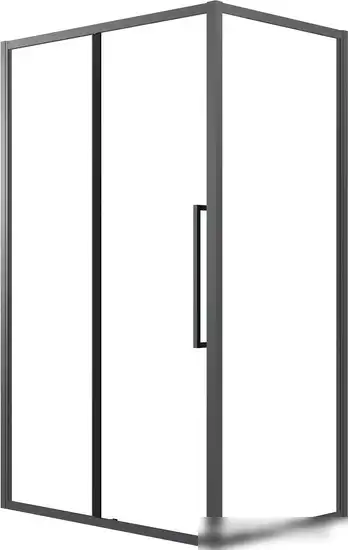 Душевая стенка Grossman Cosmo 90x195 200.K33.02.90.21.00 (черный матовый/стекло прозрачное) - фото товара