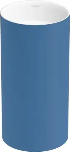 Умывальник Wellsee Chalice Perfection 230622000 (отдельностоящий, без отверстия под смеситель, цвет матовый темно-синий/глянцевый белый) - изображение в каталоге