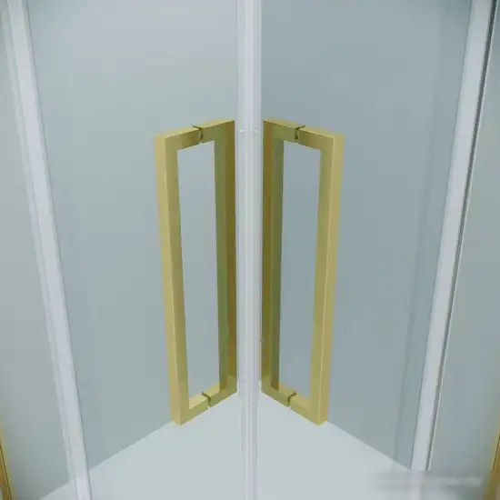 Душевой уголок Grossman Cosmo 80x80x195 300.K33.02.8080.32.00 (золото сатин/прозрачное стекло) - фото товара