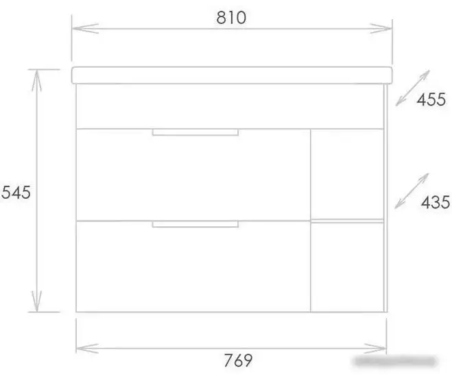 Мебель для ванных комнат Onika Тумба с умывальником Легран 80.13 108047 + Фостер-80 – фото товара