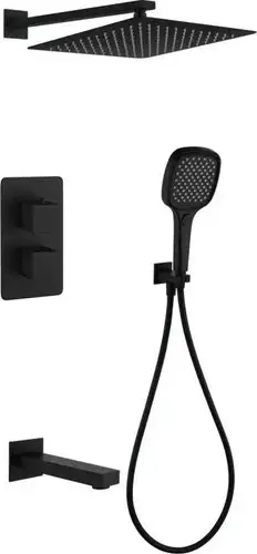 Душевая система Grocenberg GB5050 с термостатом (черный матовый) - изображение в каталоге