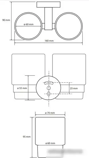 Стакан для зубной щетки и пасты Bemeta Omega 104110022 – фото товара
