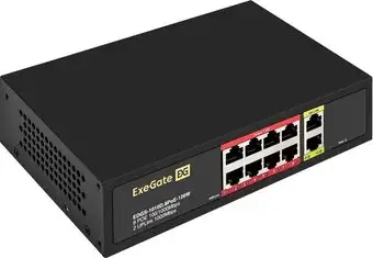Неуправляемый коммутатор ExeGate EDGS-1010D.8PoE-120W – изображение в каталоге