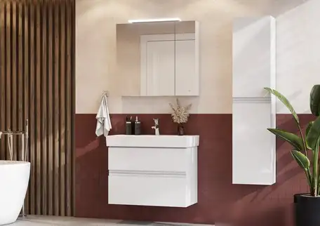 Roca Шкаф с зеркалом Oleta 80 7857647501 (белый матовый) – фото товара